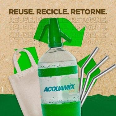 Imagem de Kit Com 5 Água Com Gás Acquamix Soda 1,5 Litros para  Soda Italiana - 