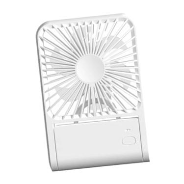 Imagem de Generic Ventilador de mesa, ventilador pessoal, compacto, multiuso, recarregável e silencioso, 3 velocidades para quarto, casa, mesa, carro, Branco