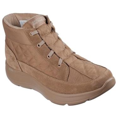 Imagem de Skechers Bota feminina Hands Free Slip-ins On-The-go Encore Acolchoada Nylon Chugga Ankle Boot, Castanho, 41