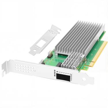 Imagem de Vogzone Placa de rede PCI-E de 100 Gb para Intel E810-CQDA1, porta única QSFP28 de 25GbE/50GbE/100GbE, com chip Intel E810 CAM1, adaptador Ethernet PCI Express 4.0 X16 de 100 GbE compatível com RDMA