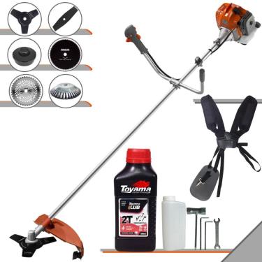 Imagem de Roçadeira Cortador de Grama À Gasolina Tekna RL520AC-G2 52cc 2HP 13.000rpm Completo Com Kit 4 Lâminas + Carretel + Escova de Aço + ÓLEO TOYAMA 2T