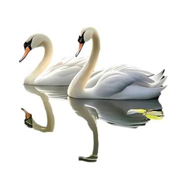 Imagem de Pintura Em Diamante 5D Swan, Bordado Em Mosaico Com Pedras De Cristal,