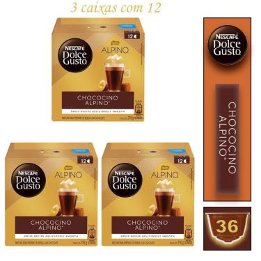 Imagem de 3 Cx Café Nescafé Chococino Alpino Dolce Gusto Bebida Lactea