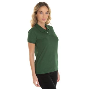 Imagem de Camisa Gola Polo Piquet Feminina Lisa-Feminino