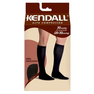 Imagem de Meia Kendall 3/4 Masculina Alta Compressão (20-30 mmHg) - 1532, Preto,
