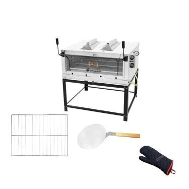 Imagem de Forno Gás Industrial Infra Roma Inox Firiv110 + 1 Grade Extra + Luva Térmica + Pá Pizza...