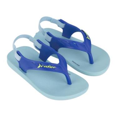 Imagem de Chinelo Baby Masculino Rider 11.645, Azul, Amarelo, 23/24