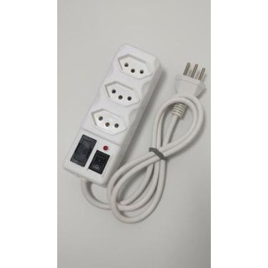 Imagem de Régua 3 Tomadas Bivolt 1,1m com Fusível - Congratulations Store
