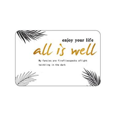 Imagem de Tapetes de banheiro para banheiro Folhas não deslizantes pretas 40 x 60 cm Tapetes de banheiro com espuma de memória - Tapete de banheiro de secagem rápida