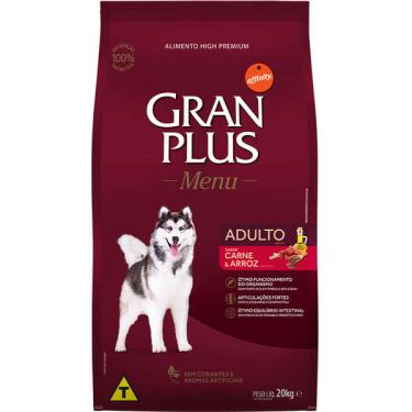 Imagem de Ração GranPlus Menu Carne e Arroz para Cães Adultos - 15 Kg