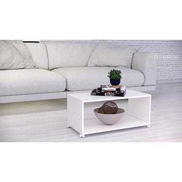 Imagem de Mesa de Centro Branca Com Rodizios Compmovel