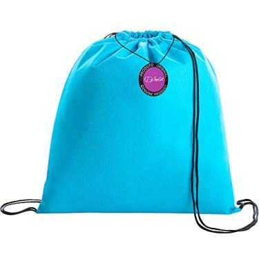 Imagem de Mochila tipo Saco Gym Sack em TNT Premium 37x41cm Cute TopGet - Azul Claro