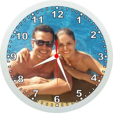 Imagem de Relógio Parede Personalizado Com Sua Foto, Pet, Logo - 24cm - Aganjú A
