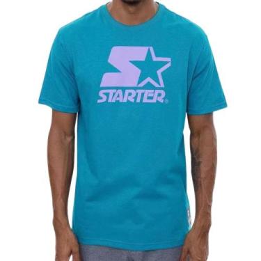 Imagem de Camiseta Masculina Starter Estrela Estampa Frontal Azul T540da
