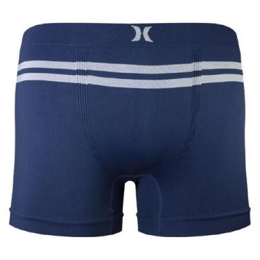 Imagem de Cueca Hurley Boxer Seamless Azul Marinho/Cinza