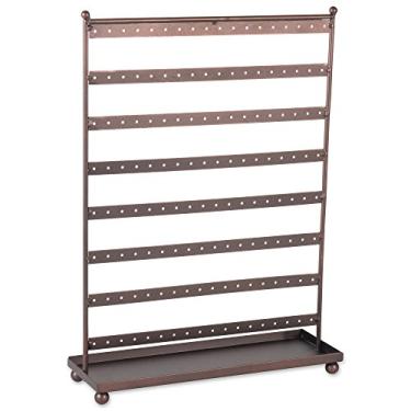 Imagem de DII Home Traditions Z02011 Brinco organizador de arame de metal para joias ou suporte com bandeja, 41,9 cm de altura, bronze