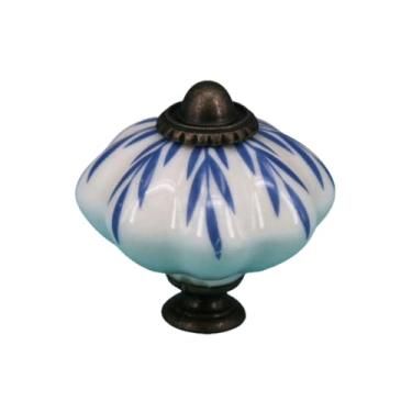 Imagem de Puxadores de cerâmica feitos à mão para móveis, cozinha, quarto, gaveta, cômoda, puxa uma peça com parafuso, a018