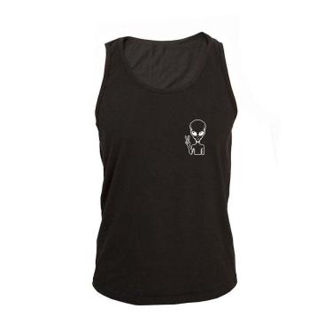 Imagem de Regata Masculina Algodão Paz E Amor Estampada Moderna