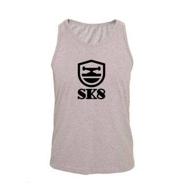Imagem de Regata Masculina Algodão Sk8 Estampada Verão Moderna