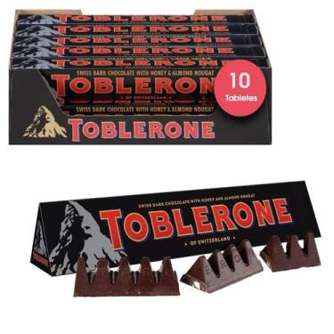 Imagem de Kit Com 10Und Chocolate Suiço Toblerone Dark 100G