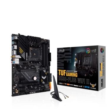 Imagem de ASUS Placa-mãe TUF Gaming B550-PLUS WiFi II AMD AM4 (3ª geração Ryzen™) ATX (PCIe 4.0, 6, 2.5Gb LAN, BIOS Flashback, USB 3.2 2, endereçável 2 RGB Header e Aura Sync)