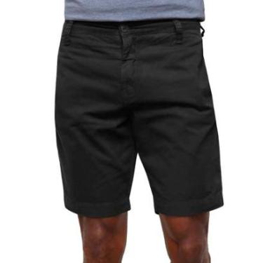 Imagem de Bermuda Calvin Klein Jeans Masculina Sarja Chino Pockets Label Preta-Masculino