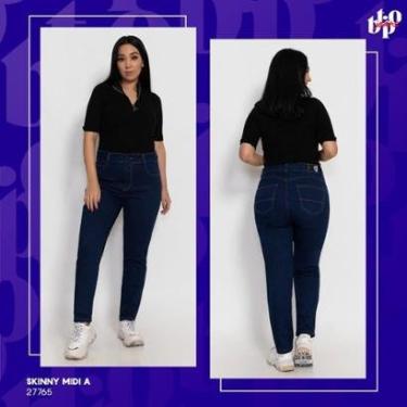 Imagem de Calça Jeans Skinny Midi Básica Plus Size Feminina Biotipo-Feminino
