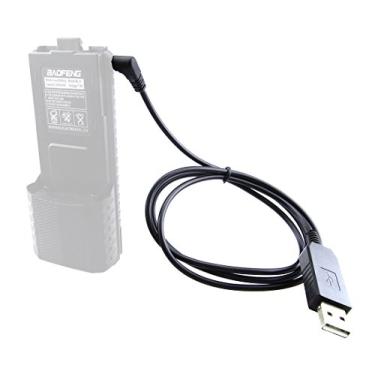 Imagem de Xfox Cabo de carregamento de veículo carregador inteligente USB (entrada CC 5V) para bateria Baofeng BL-5 3800mAH para Baofeng UV-5R Serise