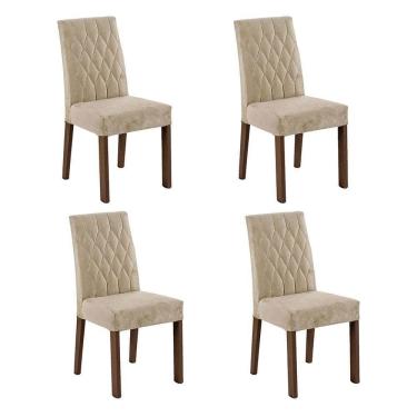 Imagem de Kit 4 Cadeiras De Jantar 4256 Rustic/imperial Madesa Rustic/imperial