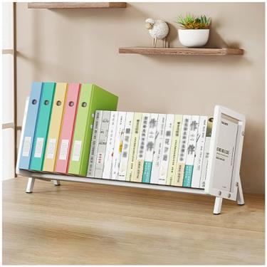 Imagem de Estante de mesa infantil, pequena estante inclinada para livros de revistas, CDs, mini organizador de livros, suporte de armazenamento para quarto das crianças (branco, versão básica de 40 cm de