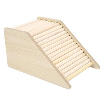 Imagem de Generic Casa de hamster de madeira, cabana, brinquedo de brincar com escada de escalada, esconderijo lavável para rato chinchila, sem buraco