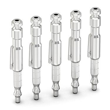 Imagem de GASHER Pistola de sopro de ar ajustável de 5 peças com plugue tipo T de 6 mm