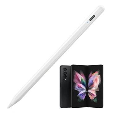 Imagem de Caneta Stylus eletrônica para Galaxy Z Flip 3 Z Fold 3, nova ponta de ponta de plástico com canetas de desenho precisas e precisas compatíveis com Galaxy Z Flip 3 Z Fold 3 Stylus Pencil, branca