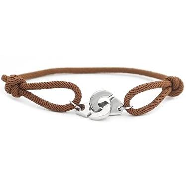 Imagem de FLEXO Pulseira de algema ajustável interligada cadeado parceiro de pulso neutro casais amuleto elo punho declaração de relacionamento joias parceiro no crime amizade praia boho pulseiras, 7, Aço
