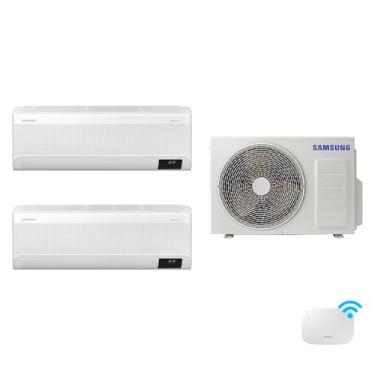 Imagem de Samsung Bi-Split WindFree 18.000 BTUs (Hi Wall 2x9.000) Quente/Frio com WiFi - 220V