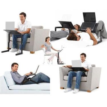 Imagem de VSuporte Articulado Para Notebook Com Mousepad - Preto - MESANOTEBOOK