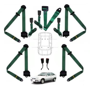 Imagem de Kit cinto de segurança COMPLETO para CHEVROLET KADETT + fechos - HCML,