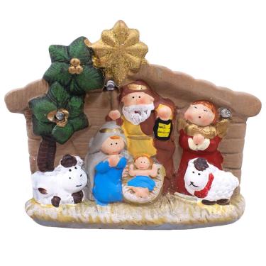 Imagem de Enfeite Natal Presépio Pequeno Em Resina - 14cm 