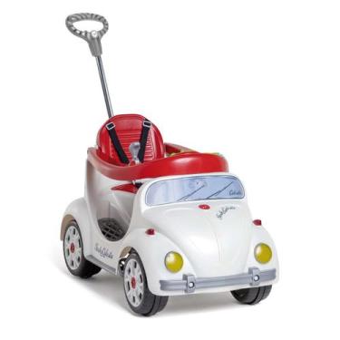 Imagem de Carrinho De Passeio Fusca Calesita Fouks Com Pedal Haste Empurrador Me