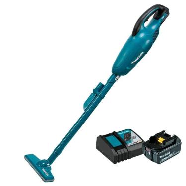 Imagem de Kit Aspirador A Bateria Makita 18V Dcl180Z + Bateria 18V 5A Bl1850B + Carregador Dc18Rc Bivolt