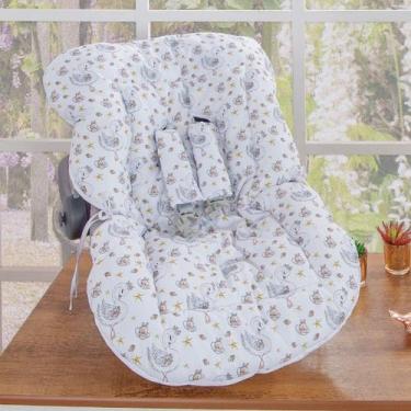 Imagem de Capa de Bebê Conforto Bichinhos - Miguel Baby, Branco