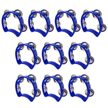 Imagem de Kit 10 Pandeiros Meia Lua Infantil Azul New York