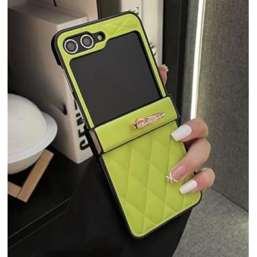 Imagem de Capa de telefone luxuosa com anel de verificação de diamante para Samsung Galaxy Z Flip 5 5G Z Flip4 Zflip5 ZFlip 3 Flip6 Capa traseira à prova de choque, F, para Samsung Z Flip 3