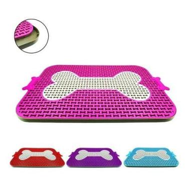 Imagem de Sanitário Higiênico Pet Canino Tapete Xixi Rosa Dog 65x40x2cm - Genial