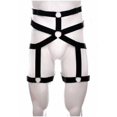 Imagem de Garter masculino cinta liga sexy figurino harness arreio de perna - Al