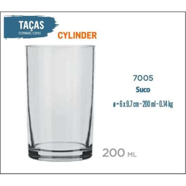 Imagem de 06 Copos Cylinder 200Ml - Multiuso - Nadir Figueiredo