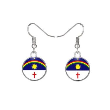Imagem de Par de Brincos Bandeira de Pernambuco - RECANTO ASTRAL