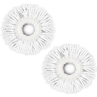 Imagem de Kit 02 Refil De Microfibra Perfect Mop Pro 360 Original - Mor, Branco