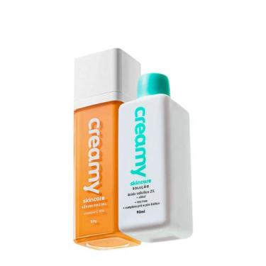Imagem de Kit Creamy Ácido Salicílico Solução Tônica Antiacne e Vitamina C Sérum