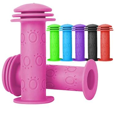 Imagem de Pegas de bicicleta para crianças - Punhos de guidão de bicicleta de 105 mm com padrão de cogumelo para bicicleta infantil, bicicleta de equilíbrio infantil, scooter infantil